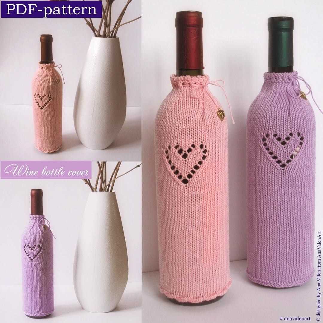 Knitted wine bottle bag pattern
