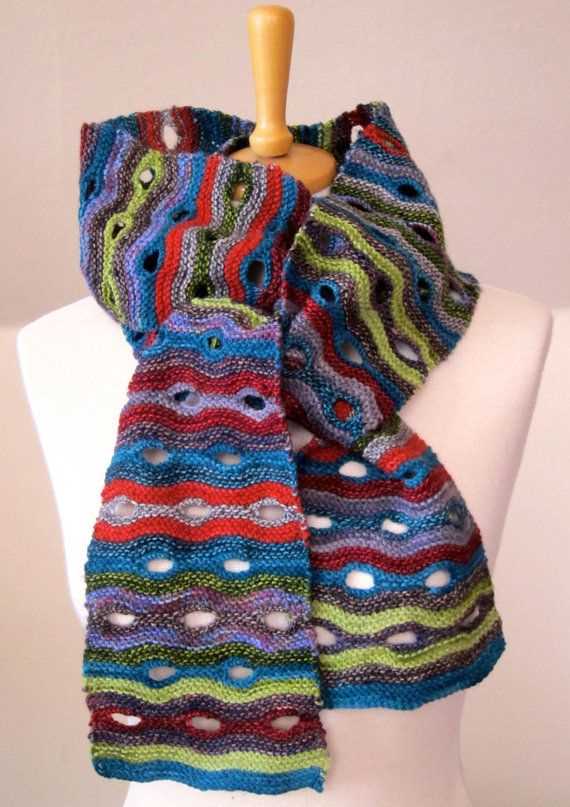 Rainbow scarf knitting pattern