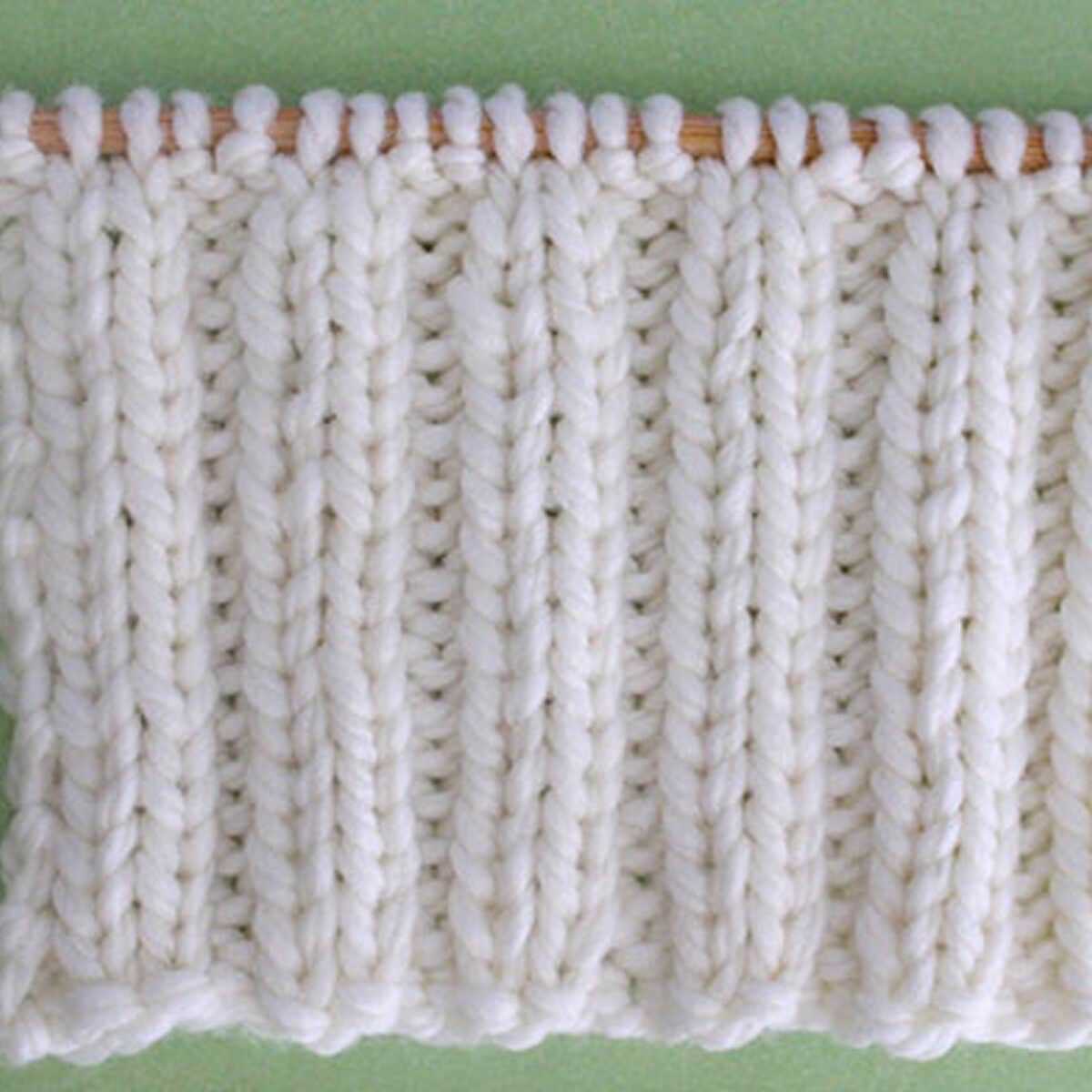Rib pattern in knitting
