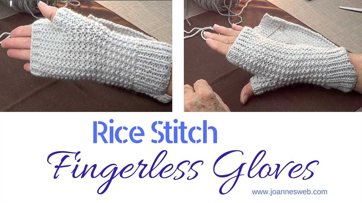 Ribbed fingerless gloves knitting pattern