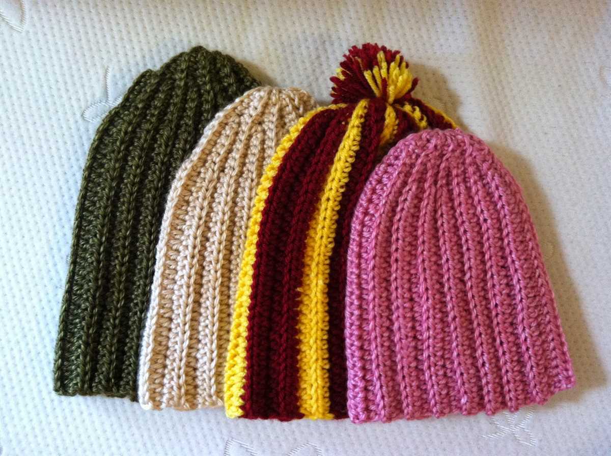 Ribbed knit beanie pattern free