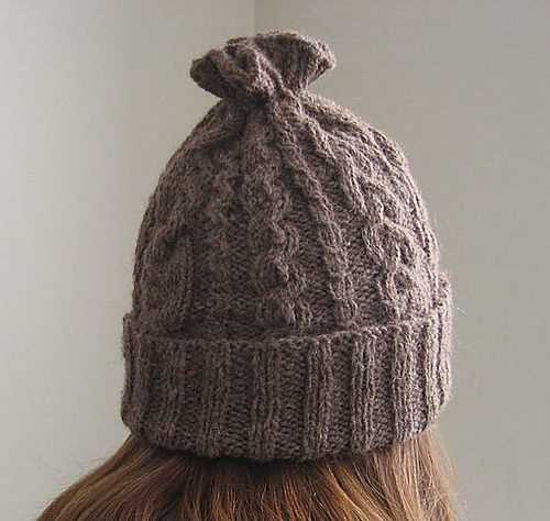 Ribbed brim hat knitting pattern