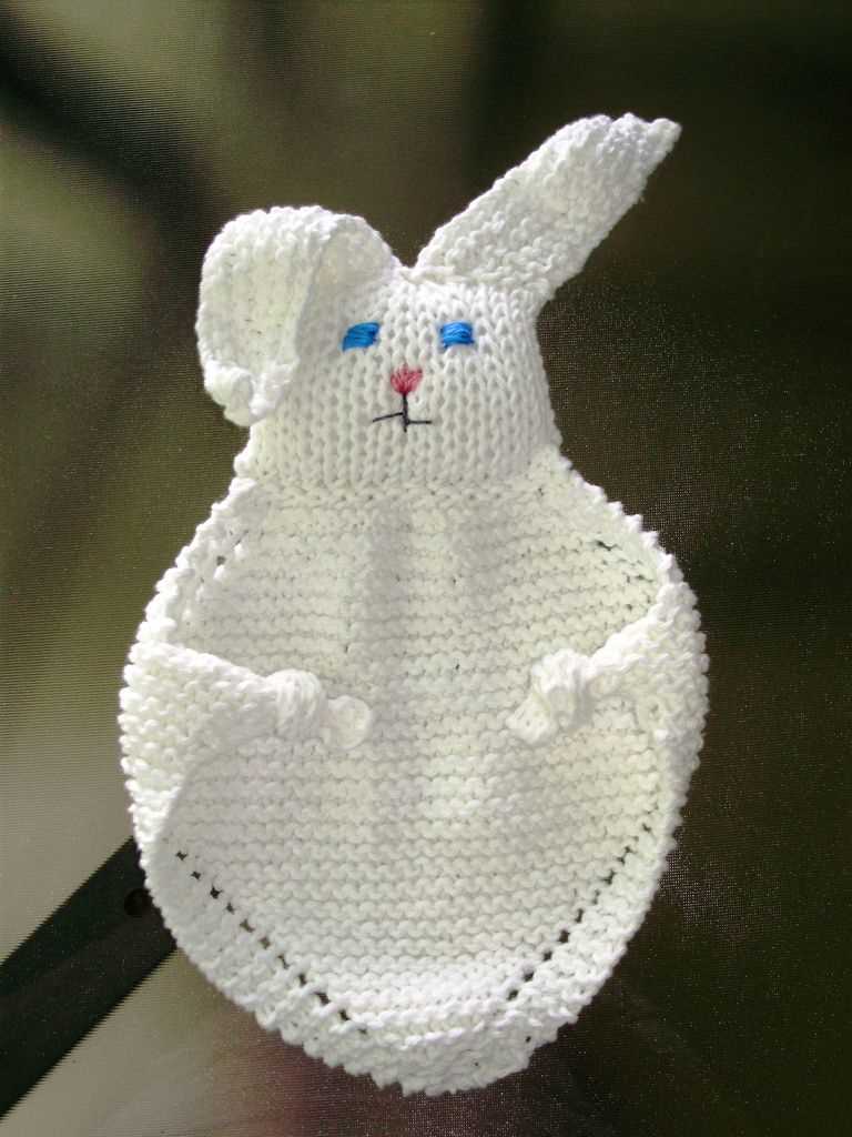 Free knitting pattern bunny blanket buddy