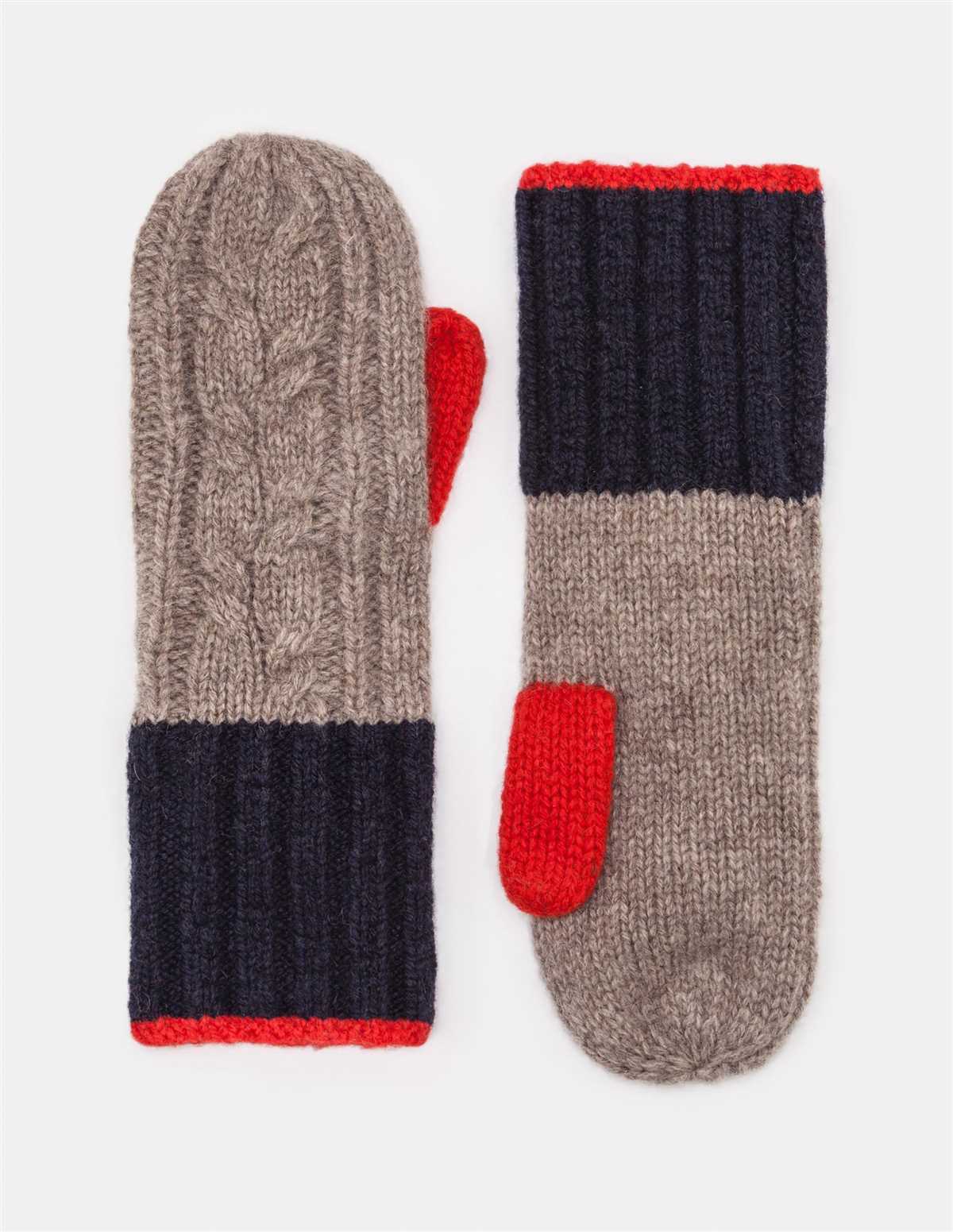 Chunky cable knit mittens pattern