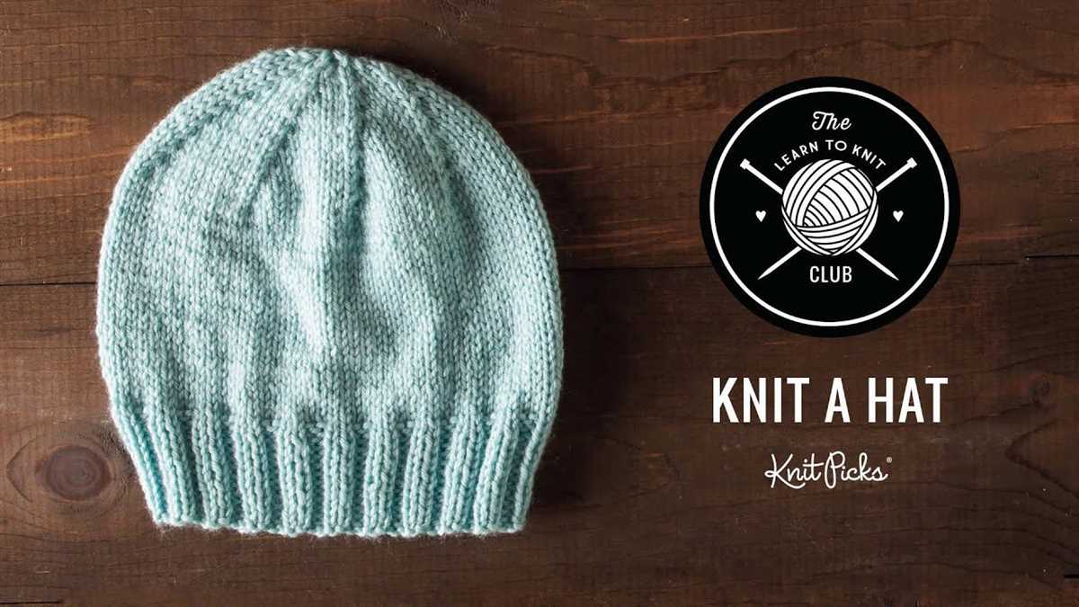 Knit hat pattern size 8 straight needles