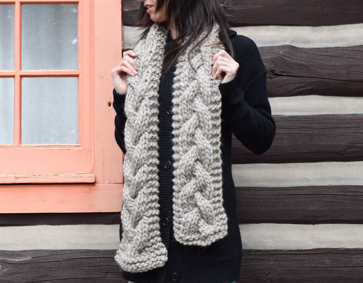 Easy chunky knit scarf pattern free
