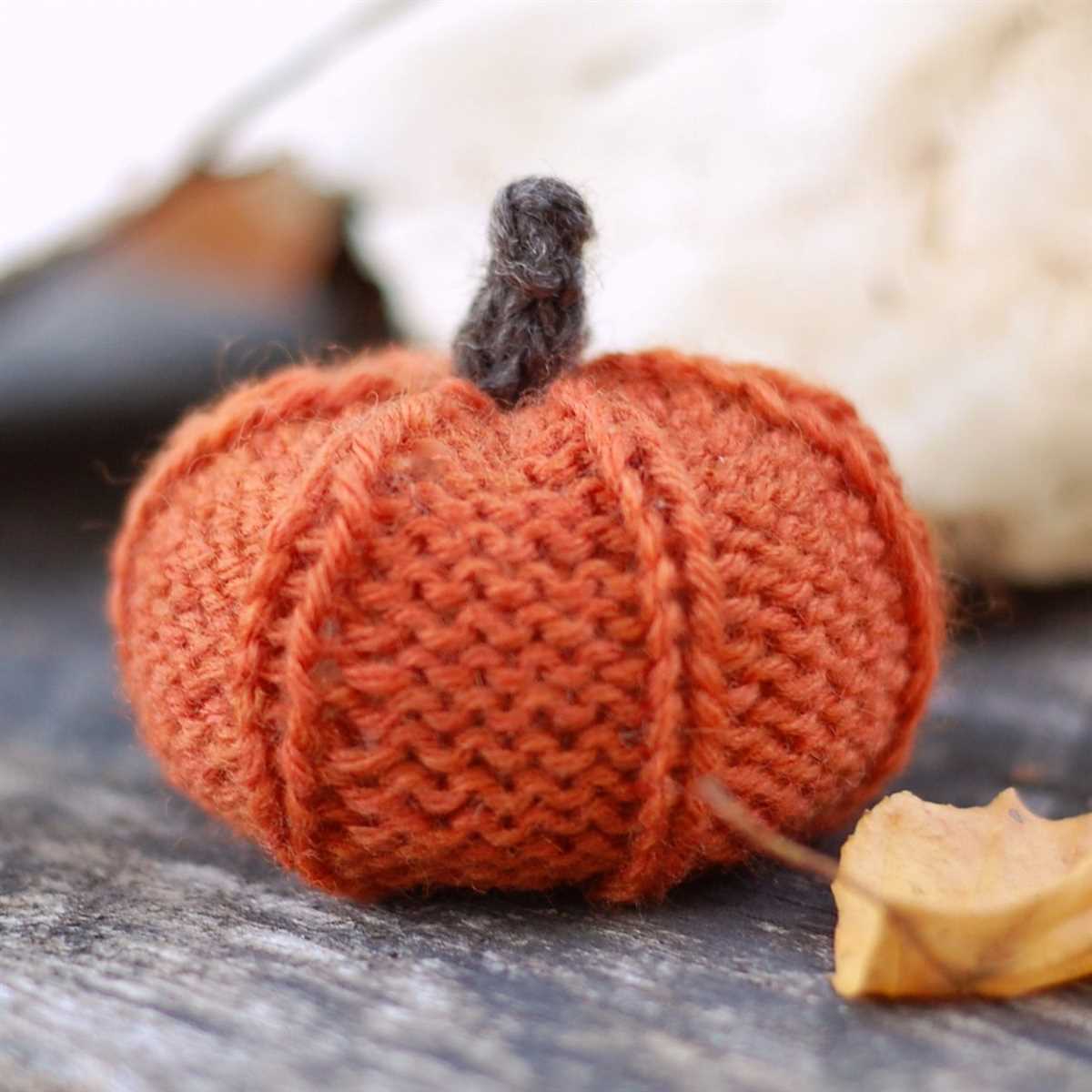 Pumpkin knit pattern