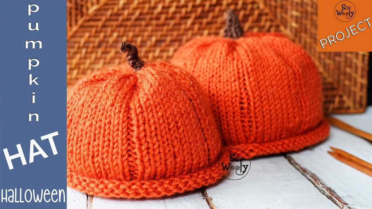 Knitted pumpkin hat pattern