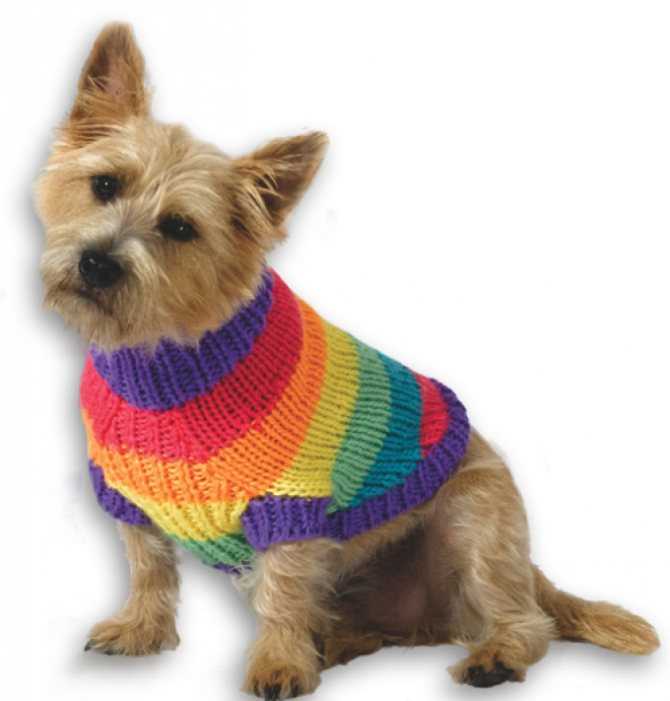 Machine knit dog sweater pattern