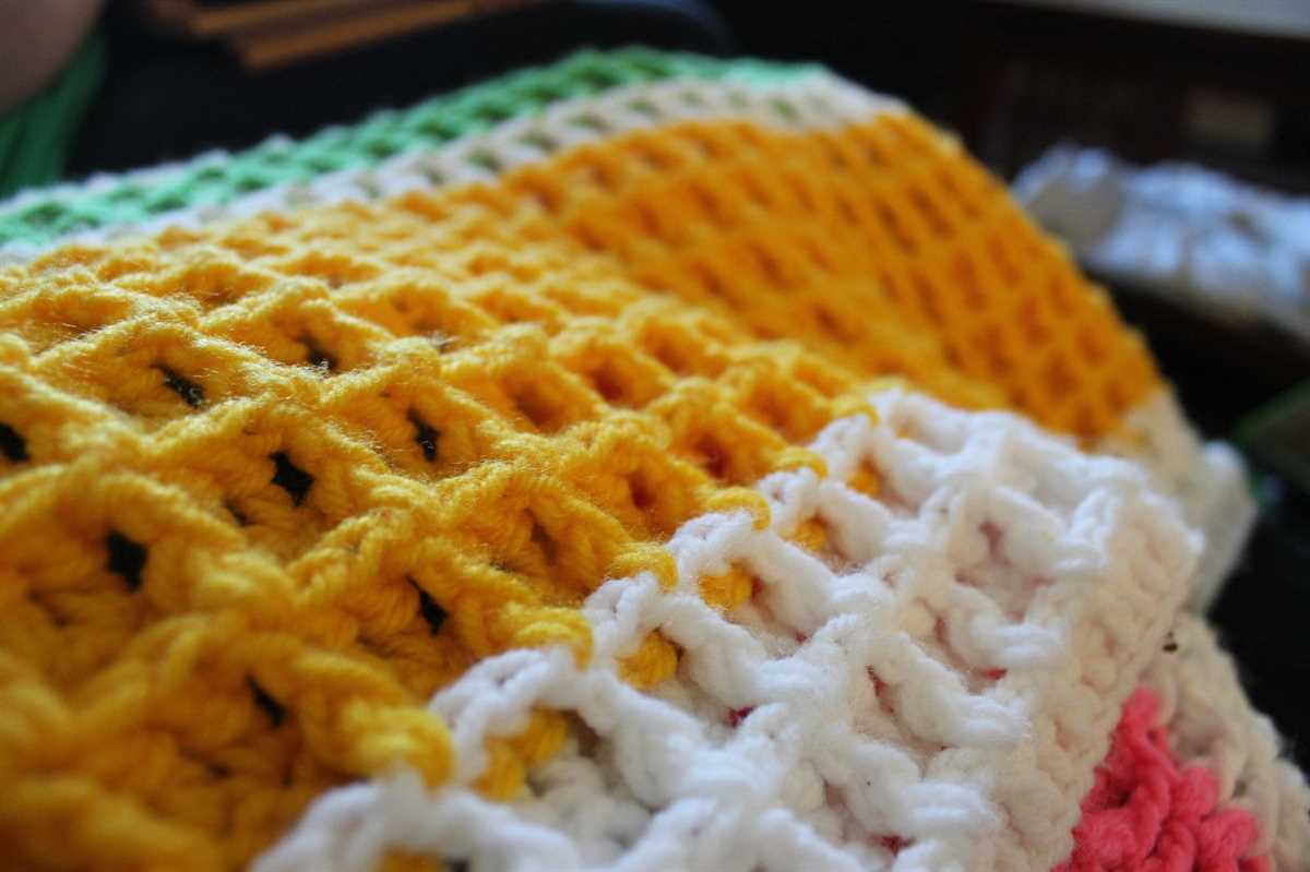 Waffle knit blanket pattern