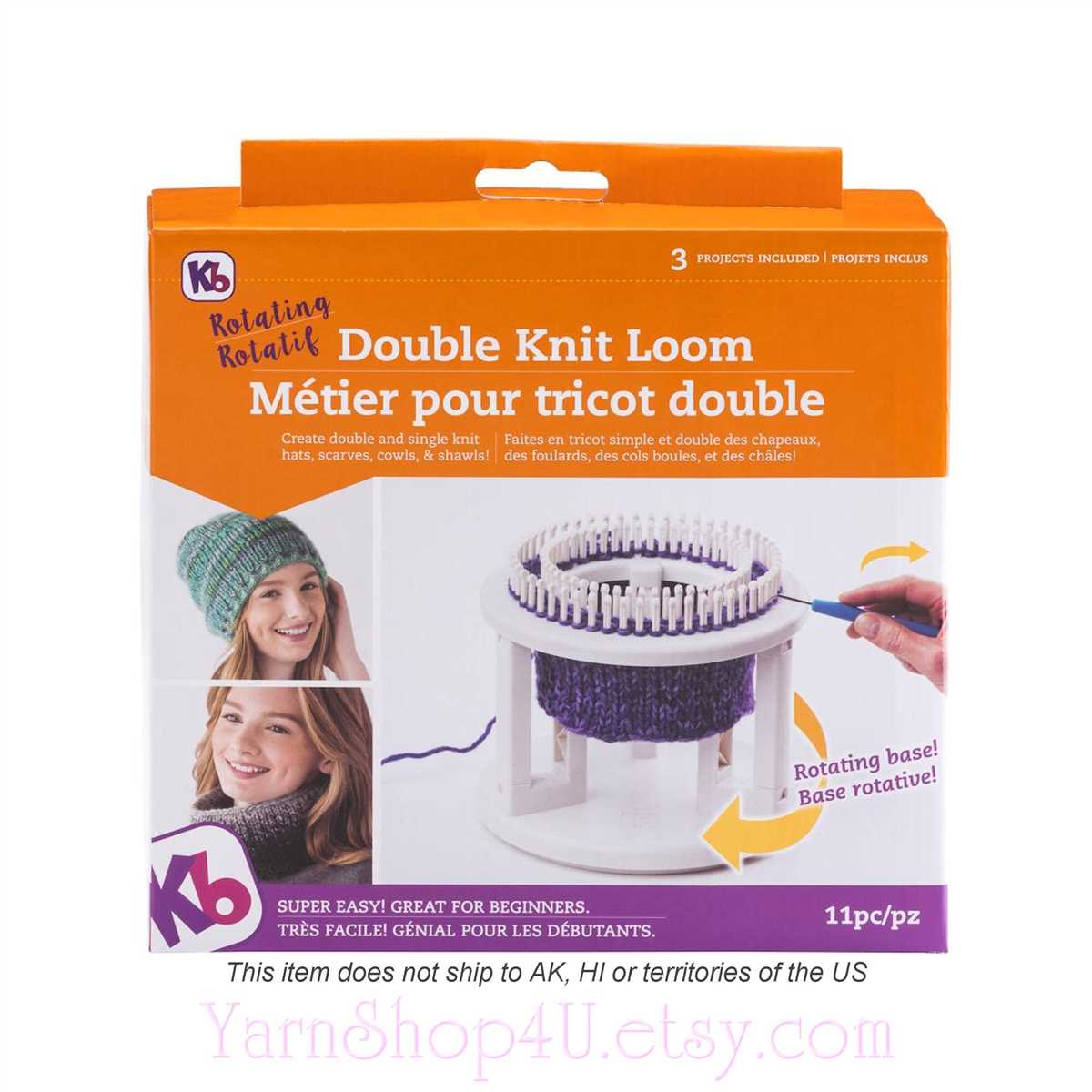 Unlocking endless possibilities with rotating double knit loom patterns Rotating double knit loom patterns