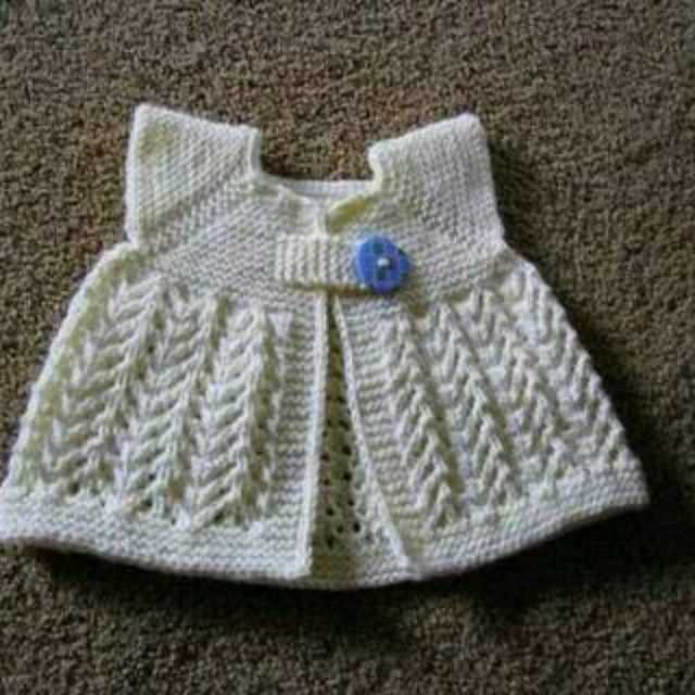 Baby dress knitting pattern