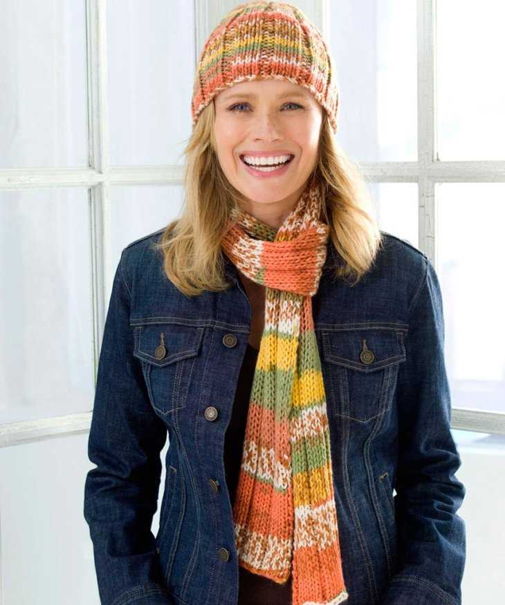 Scarf hat knitting pattern