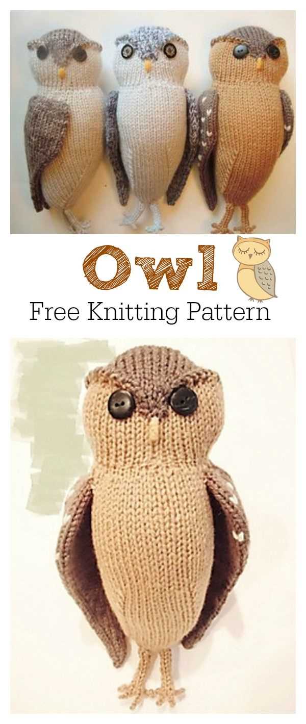 Easy knitted owl pattern