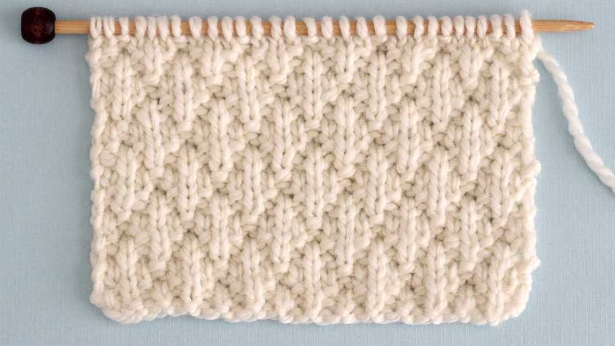 Seersucker knit stitch pattern