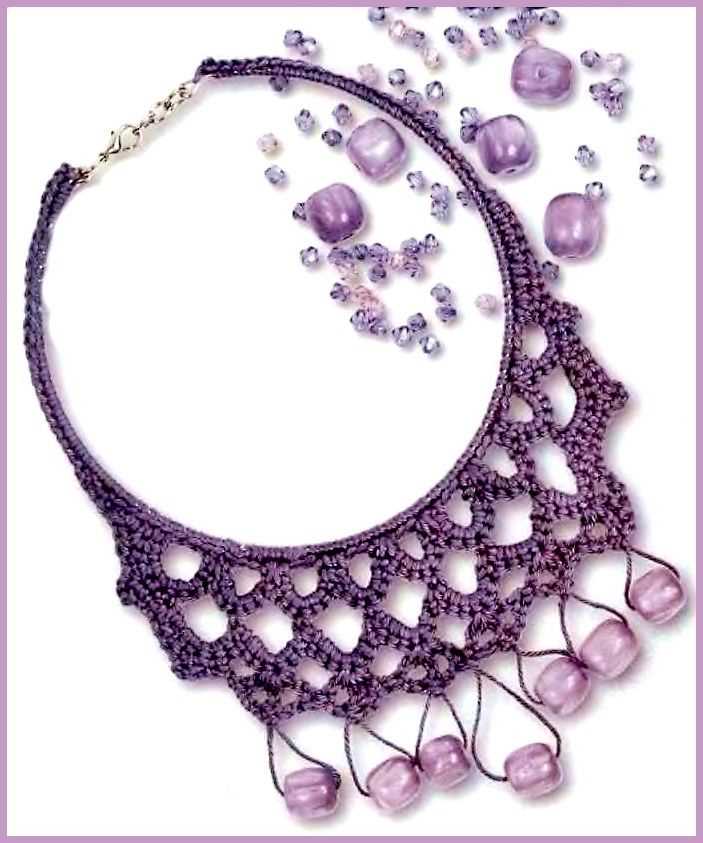Knitting with beads patterns for necklaces