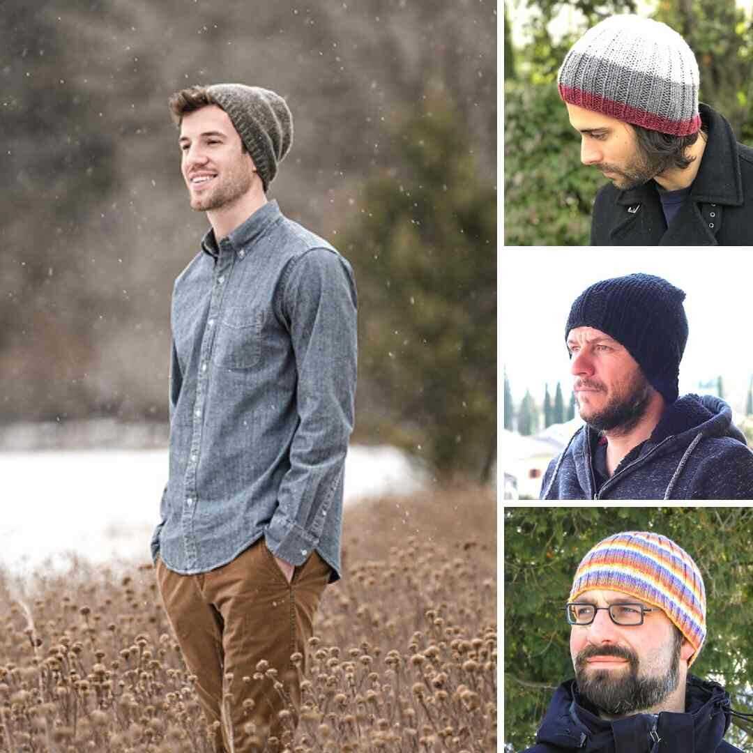 8 ply ribbed beanie knitting pattern