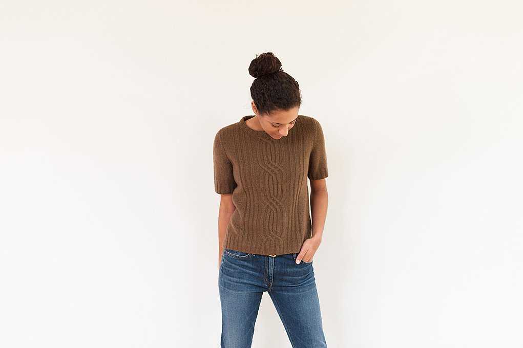 Short sweater knitting pattern