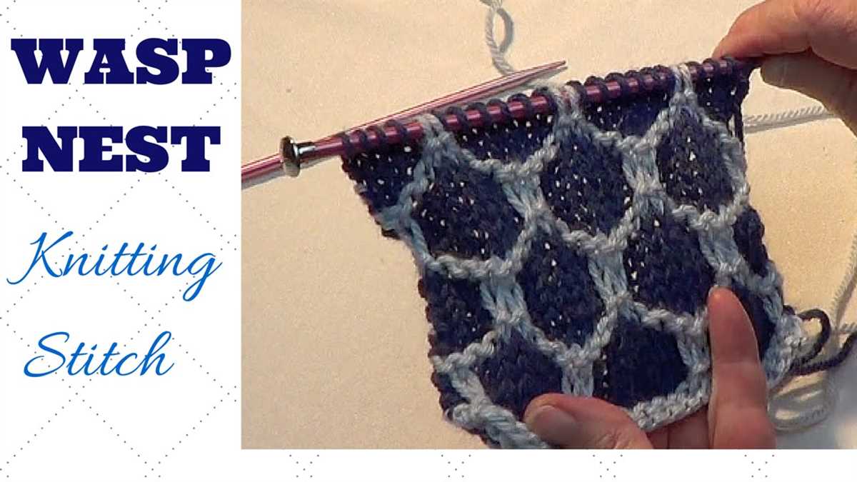 Knitted wasp nest pattern