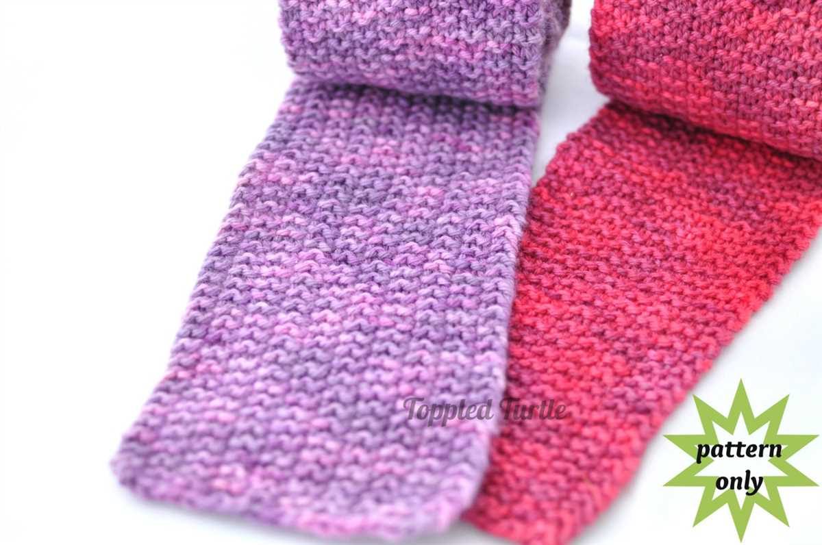 Simple chunky knit scarf pattern