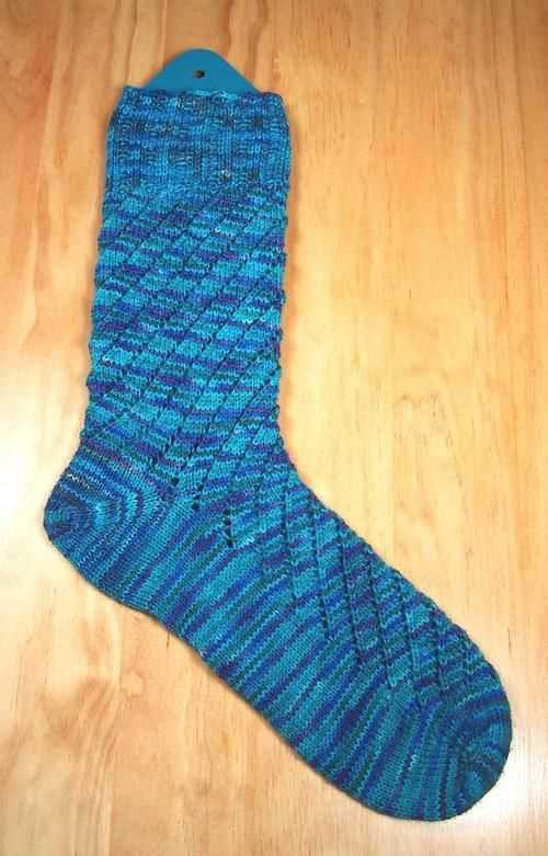 Simple toe up sock knitting pattern