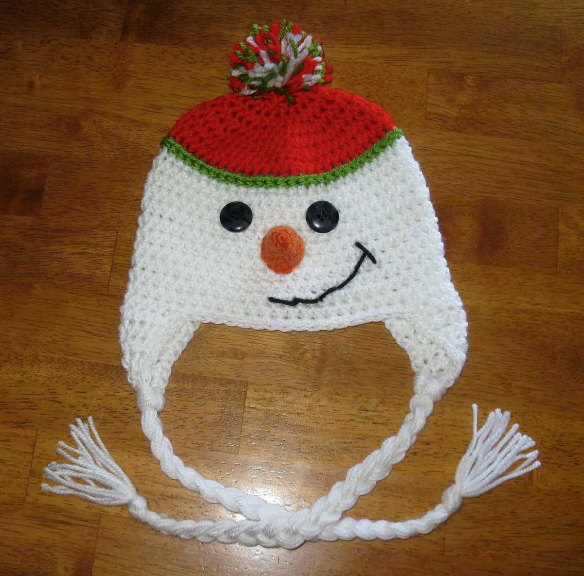 Snowman hat knitting pattern