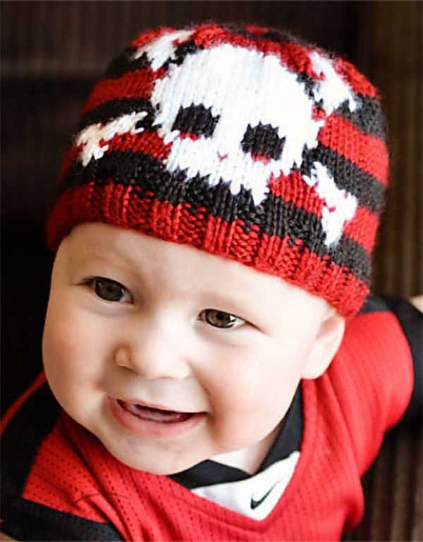 Skull beanie knitting pattern