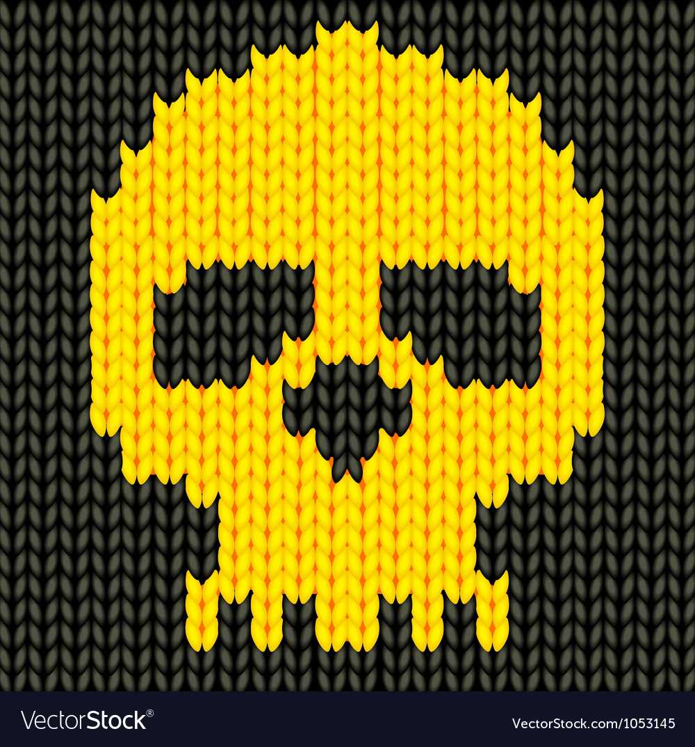 Skull knit pattern