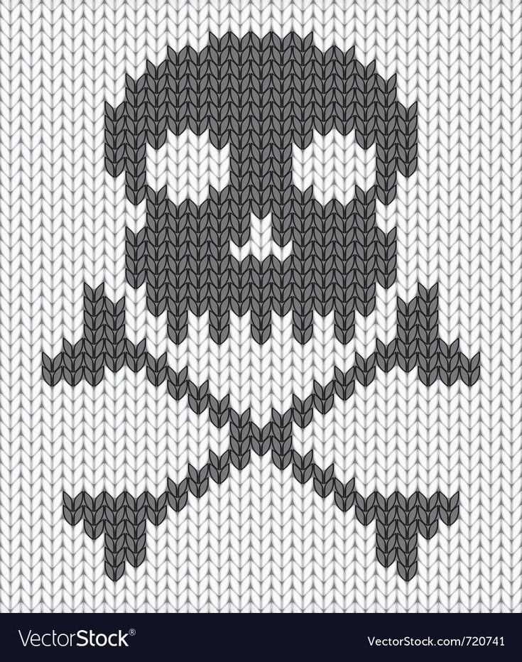 Skull knit pattern