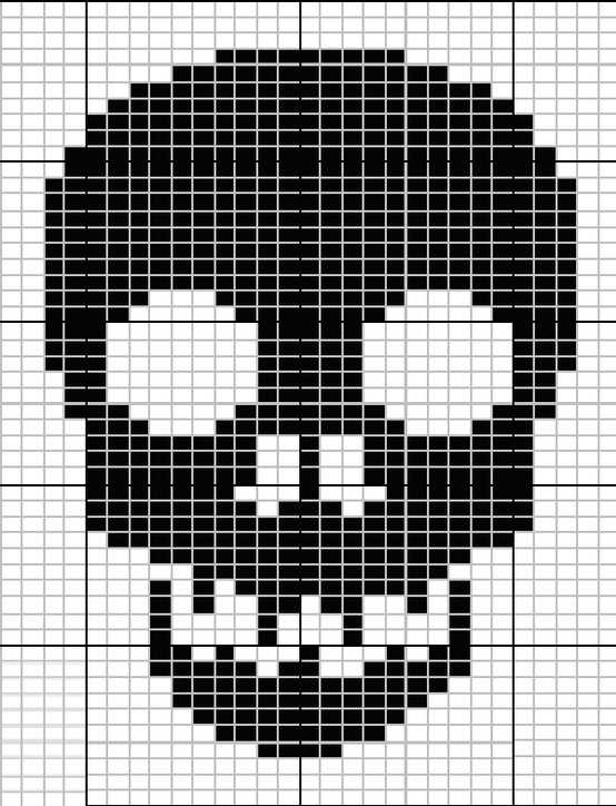 Skull knit pattern