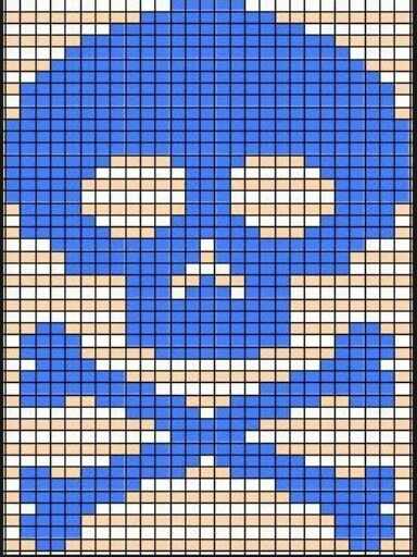 Skull knit pattern