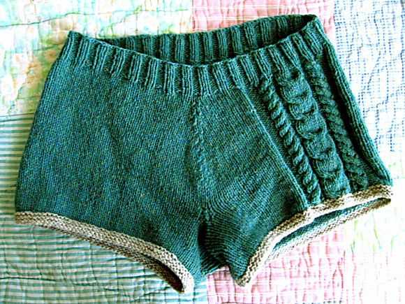 Knitted mens shorts pattern