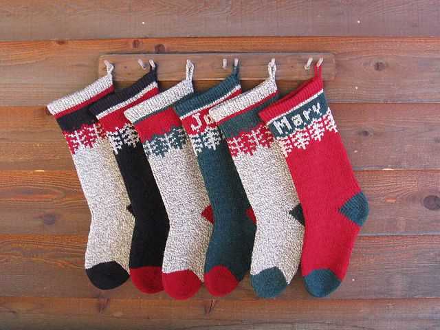 Hand knit christmas stocking patterns