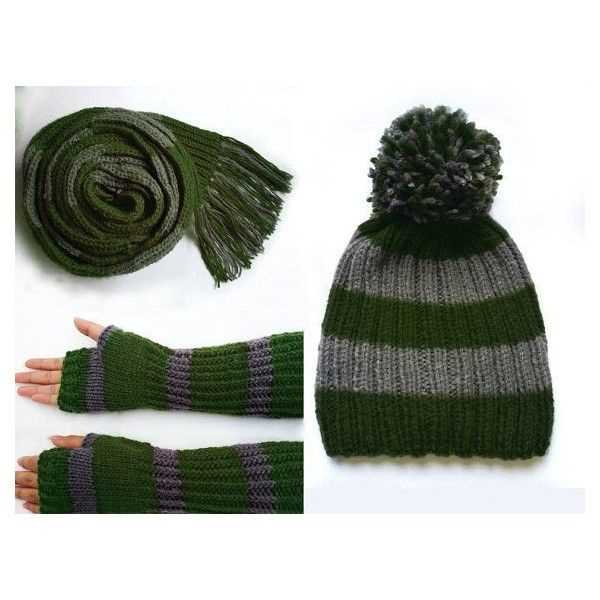 Slytherin hat knitting pattern