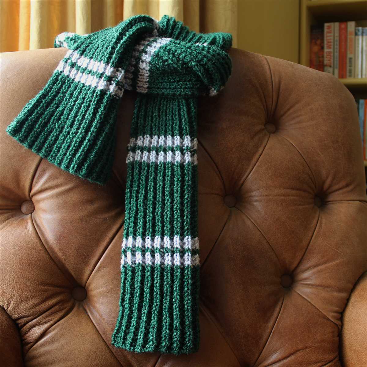 Slytherin hat knitting pattern