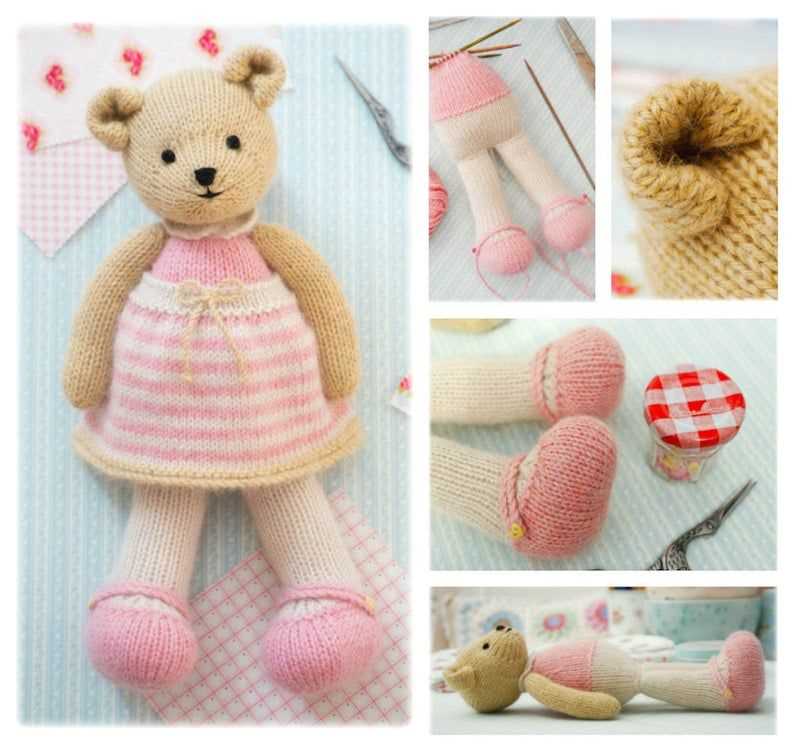 Small teddy bear knitting pattern