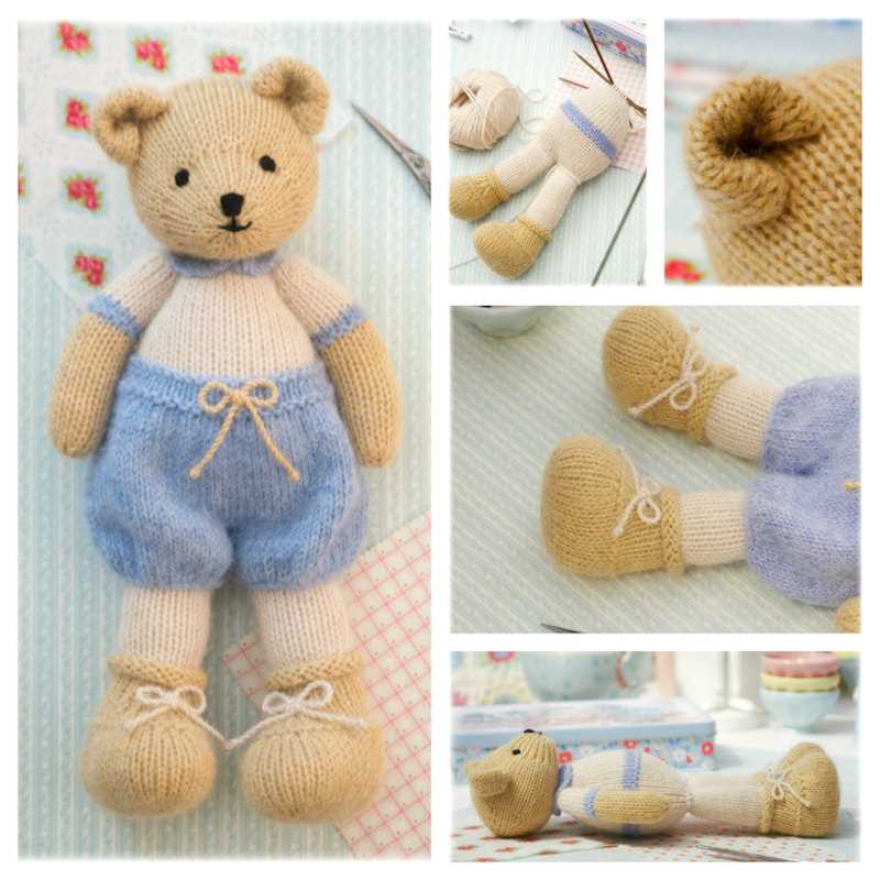 Small teddy bear knitting pattern