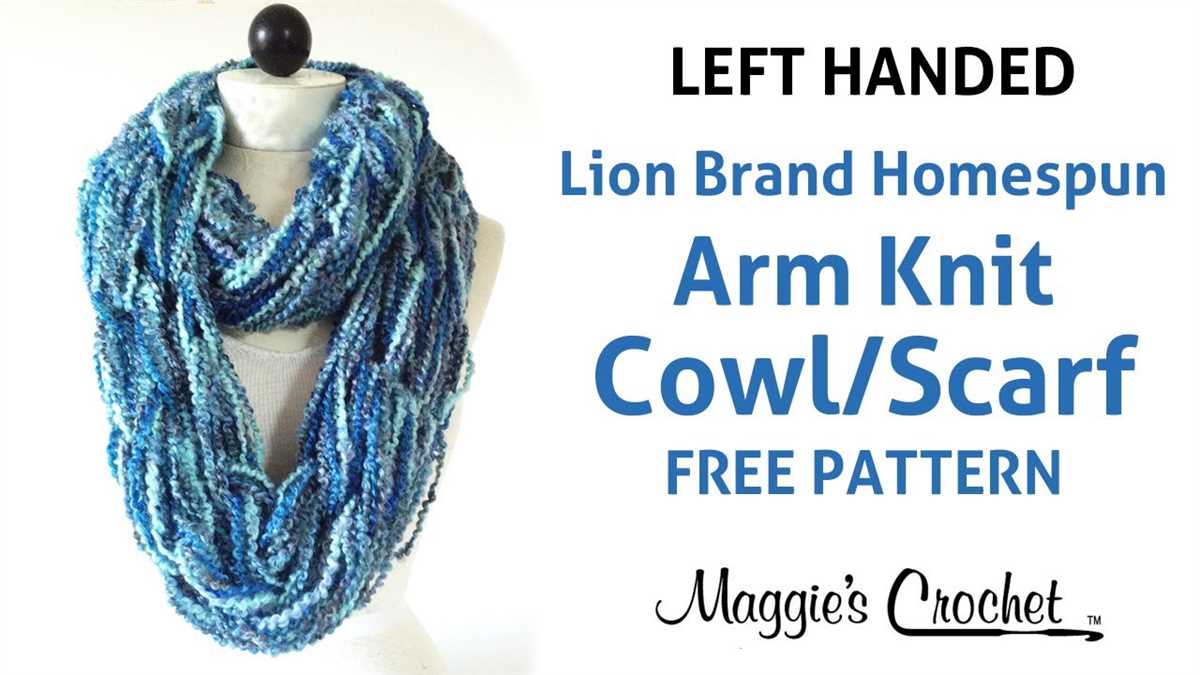 Arm knit infinity scarf pattern