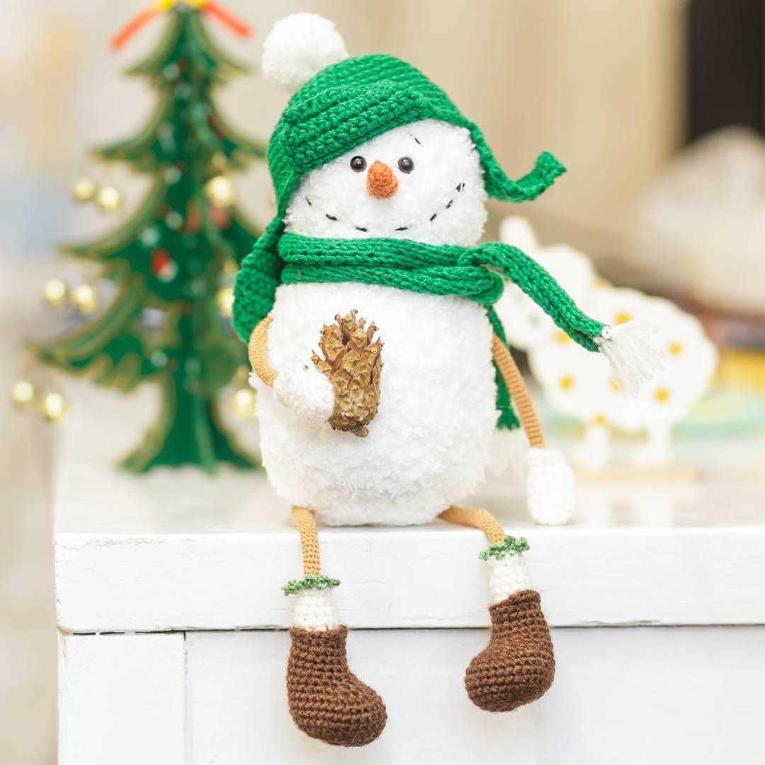 Snowman hat knitting pattern