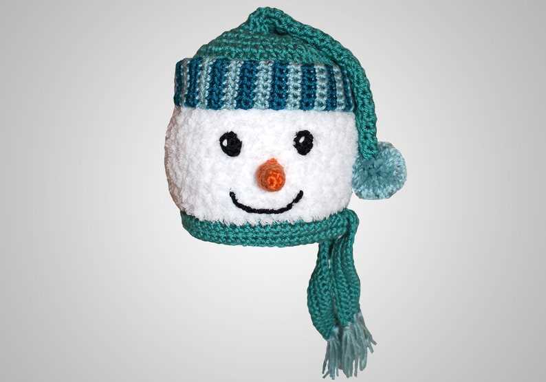 Snowman hat knitting pattern