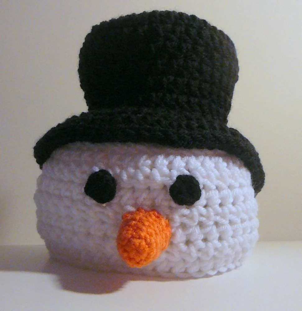 Snowman hat knitting pattern