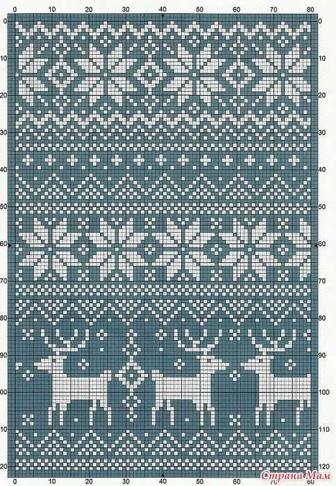 Fair isle snowflake knitting pattern