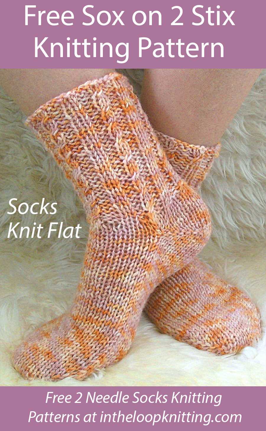 Socks knitting pattern two needles