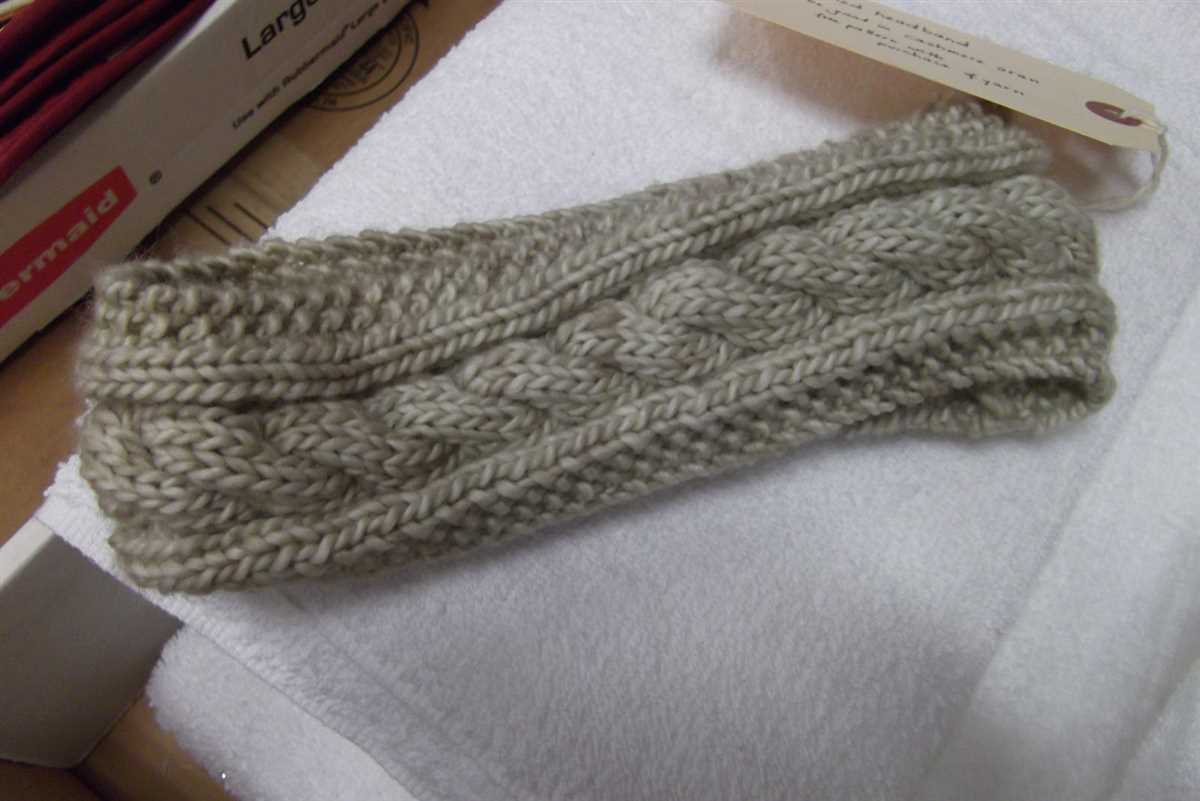 Chunky knit headband pattern