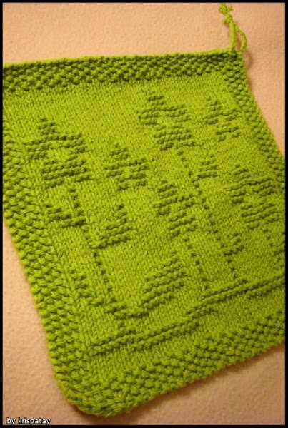 Square dishcloth knitting pattern