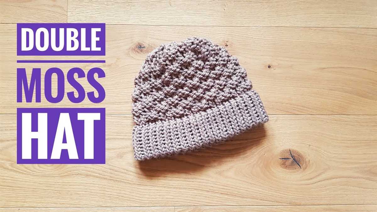 Moss stitch knit hat pattern