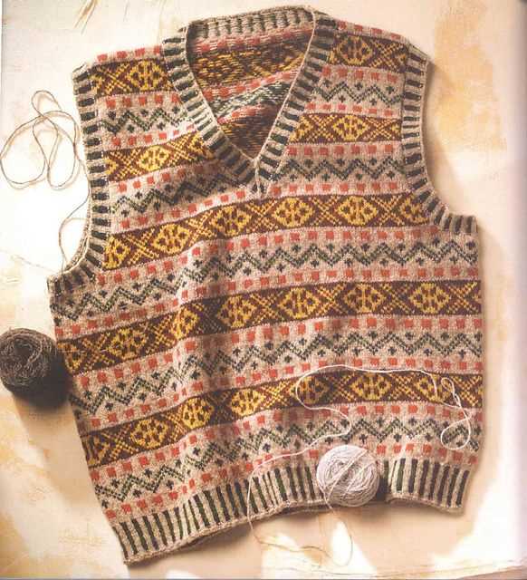 Knit a Stylish Fair Isle Slipover with This Easy-to-Follow Pattern Fair isle slipover knitting pattern