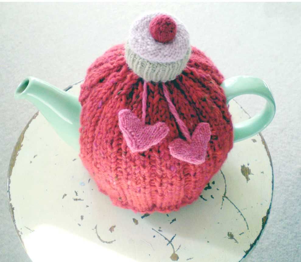 Tea cup cozy knitting pattern