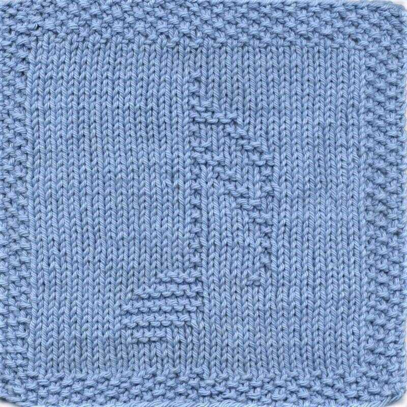 Seed stitch dishcloth knitting pattern