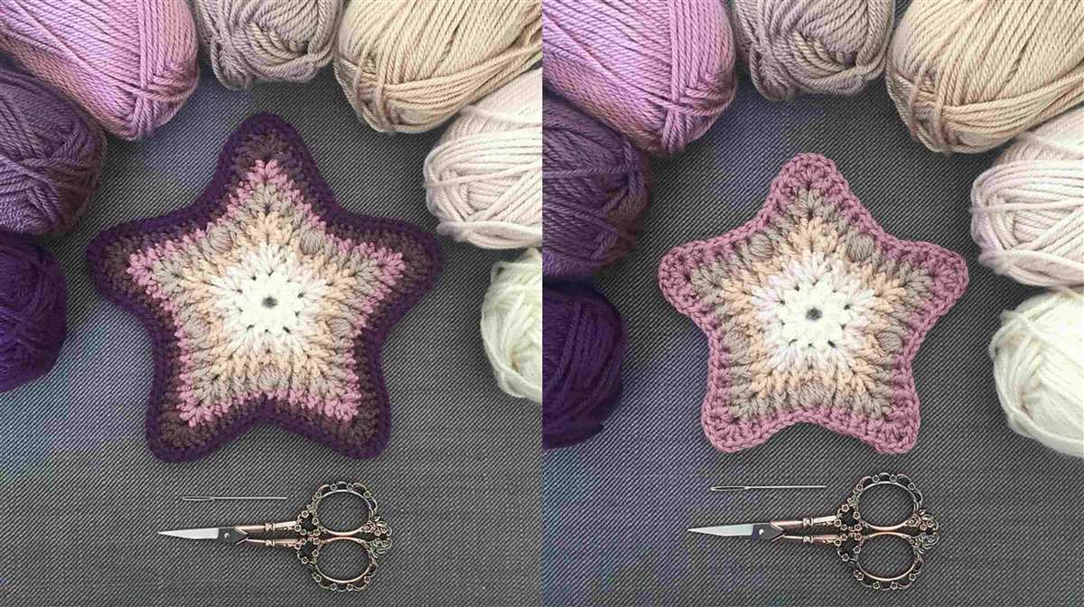 Star coaster knitting pattern